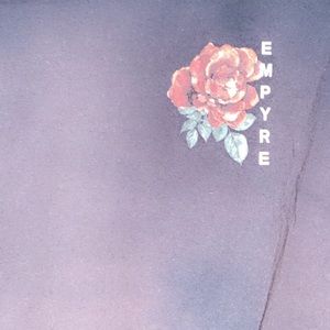 Size medium empyre black T-shirt short sleeve with flowers